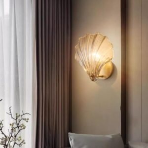 Modern Shell Motif Wall Light Bedroom