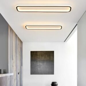 Modern Sleek Halo Ceiling Light Hallway