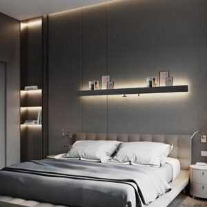 Modern Sleek Strip Wall Light Bedroom
