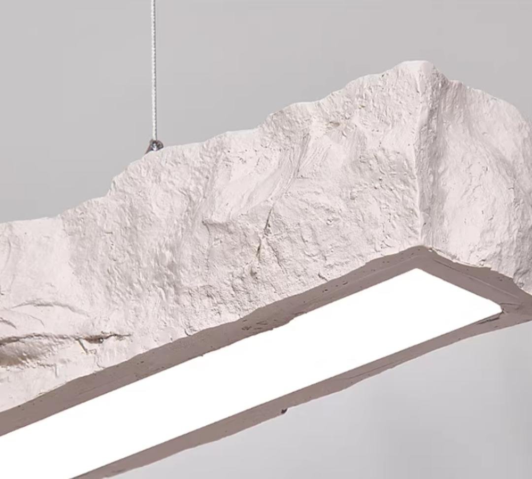 Modern Textured Stone Linear Light Bedroom