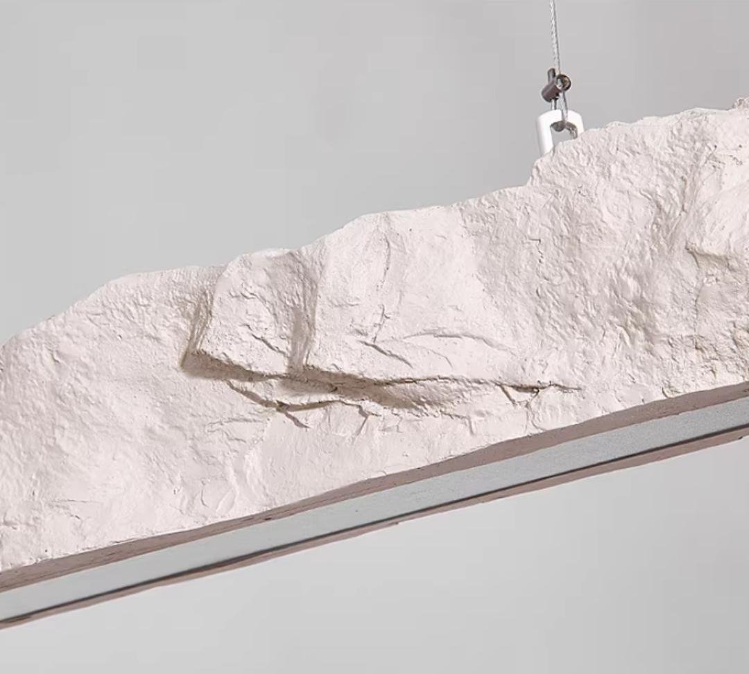 Modern Textured Stone Linear Light Office