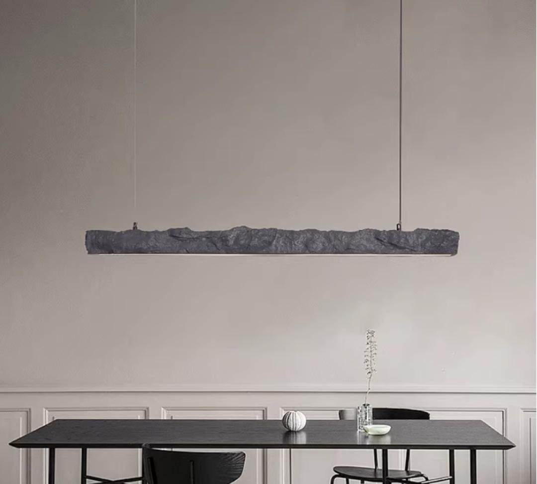 Modern Textured Stone Pendant Light Hallway