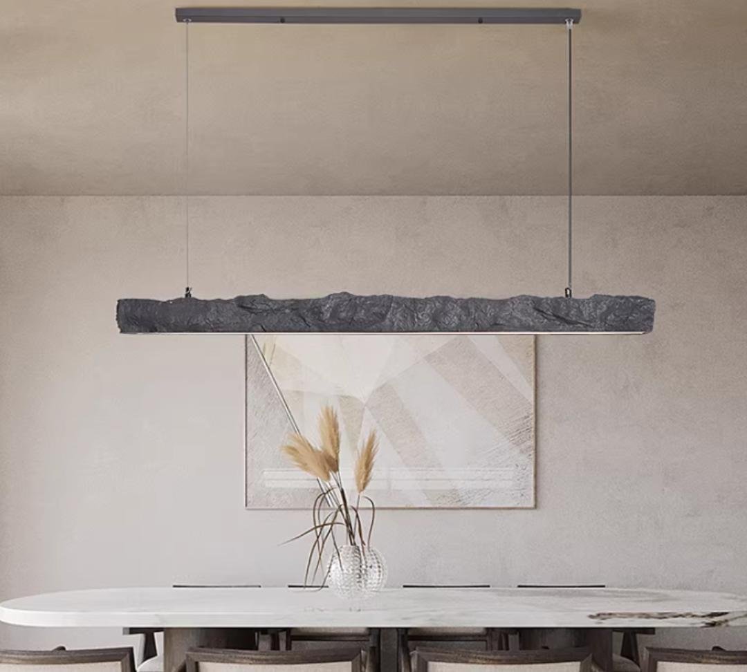 Modern Textured Stone Pendant Light Kitchen