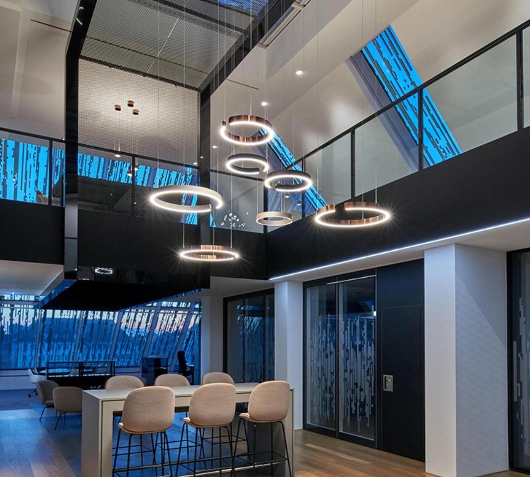 Modern Twin Halo Pendant Light Kitchen 2