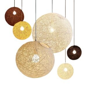 Modern Twine Sphere Pendant Light Living Room