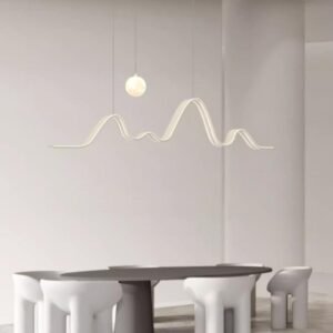 Modern Waveform Elegance Pendant Light Dining Room