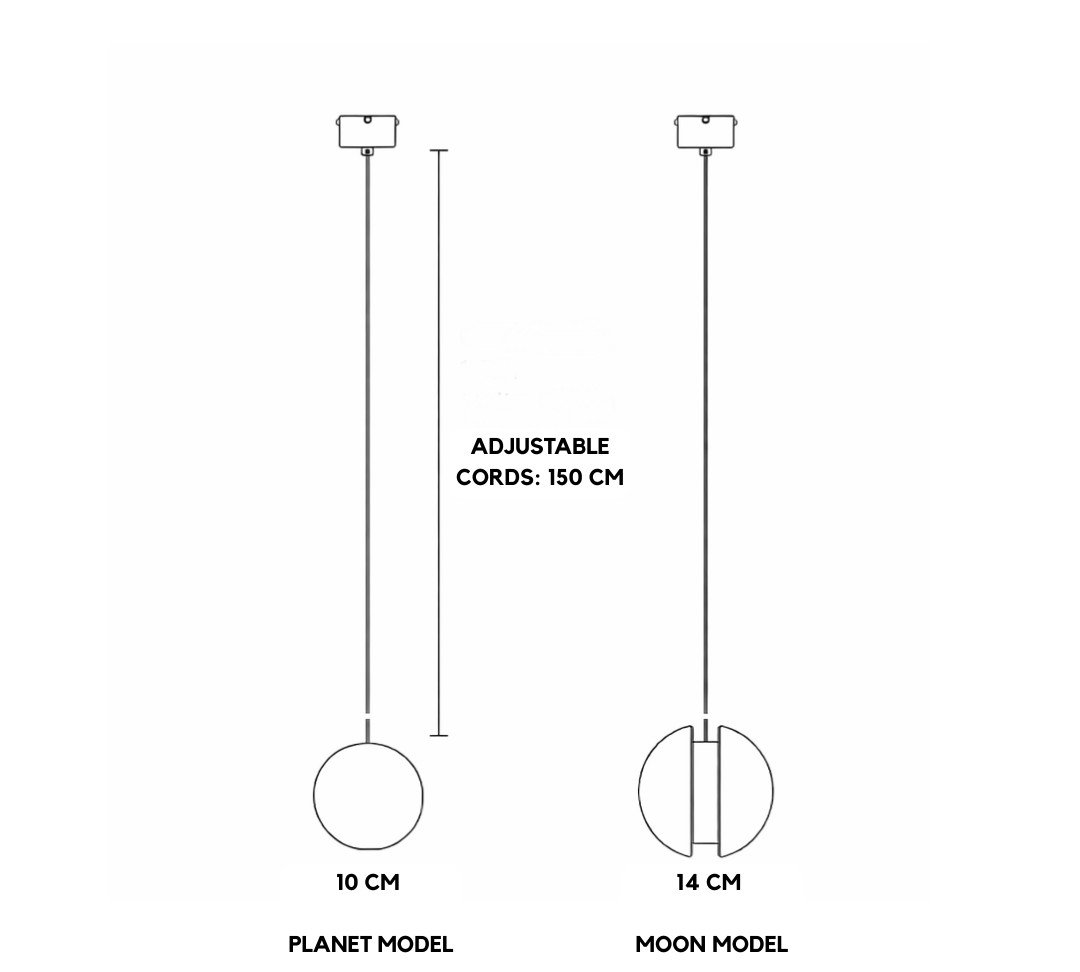 Narda Minimalist Celestial Orbs Pendant Light - Image 3
