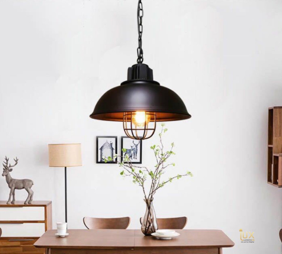 Narta Industrial Caged Dome Pendant Light - Image 2