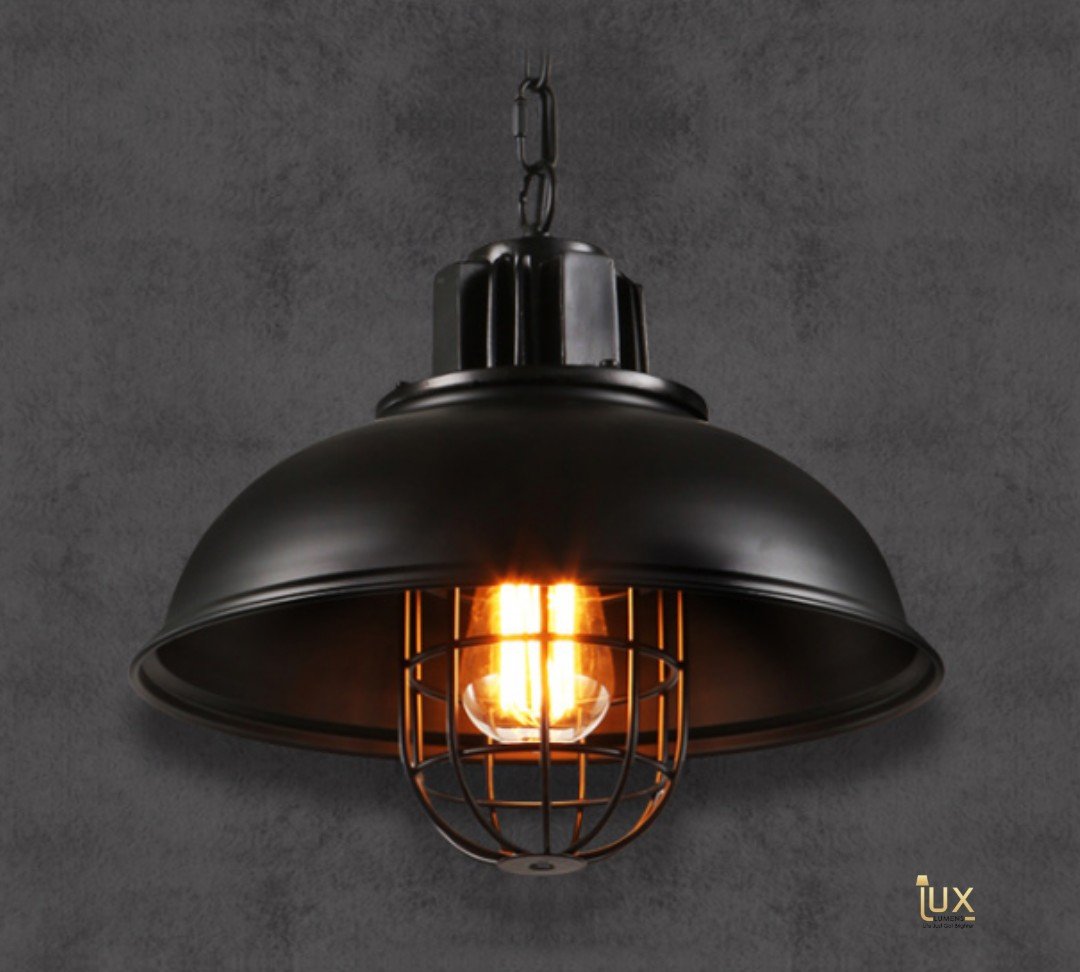 Narta Industrial Caged Dome Pendant Light - Image 6