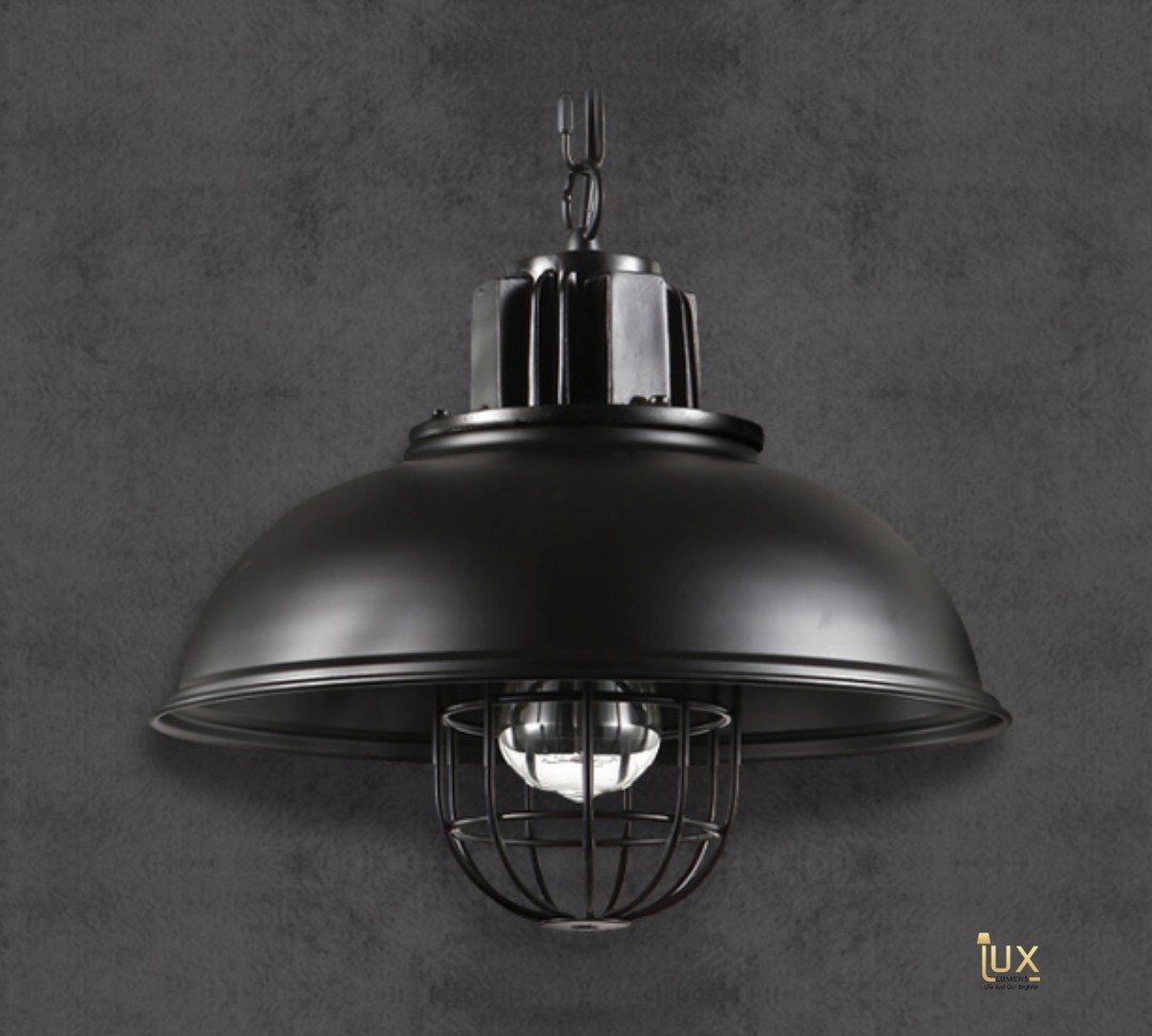 Narta Industrial Caged Dome Pendant Light - Image 7