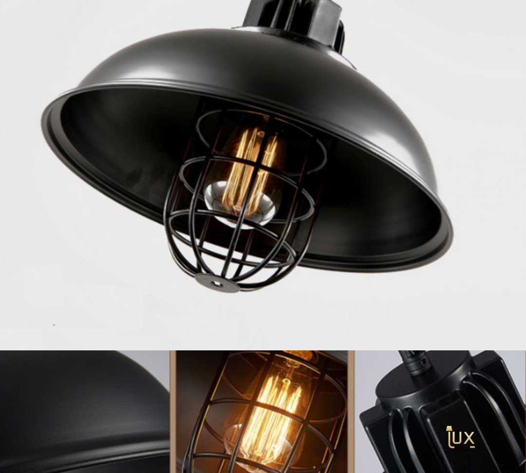 Narta Industrial Caged Dome Pendant Light - Image 9