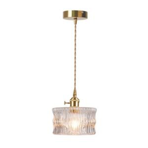 Nordic Wavy Drum Pendant Light Dining Room