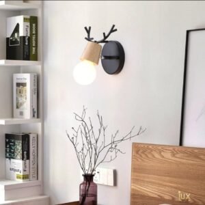 Scandinavian Antler Globe Wall Light Bedroom