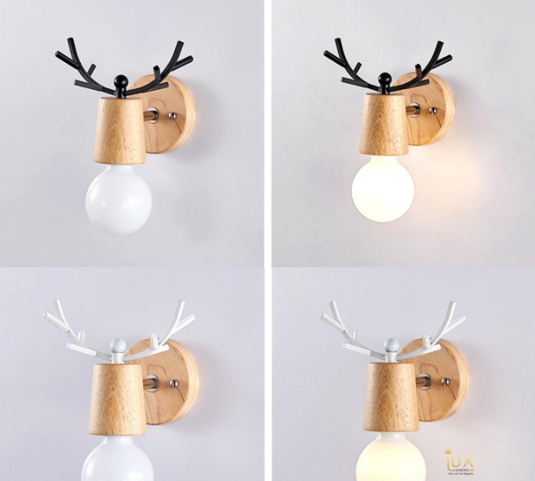 Scandinavian Antler Globe Wall Light Room 2
