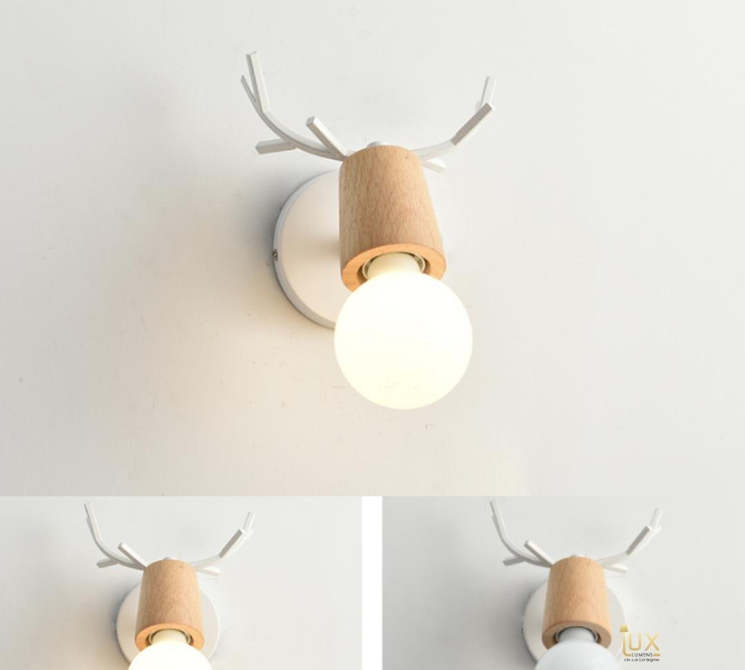 Scandinavian Antler Globe Wall Light Room 3