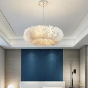 Scandinavian Feathered Cloud Pendant Light Dining Room
