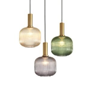 Scandinavian Glass Pumpkin Pendant Dining Room