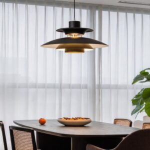 Scandinavian Layered Disc Pendant Light Dining Room