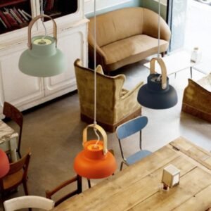 Scandinavian Wooden Handle Pendant Kitchen