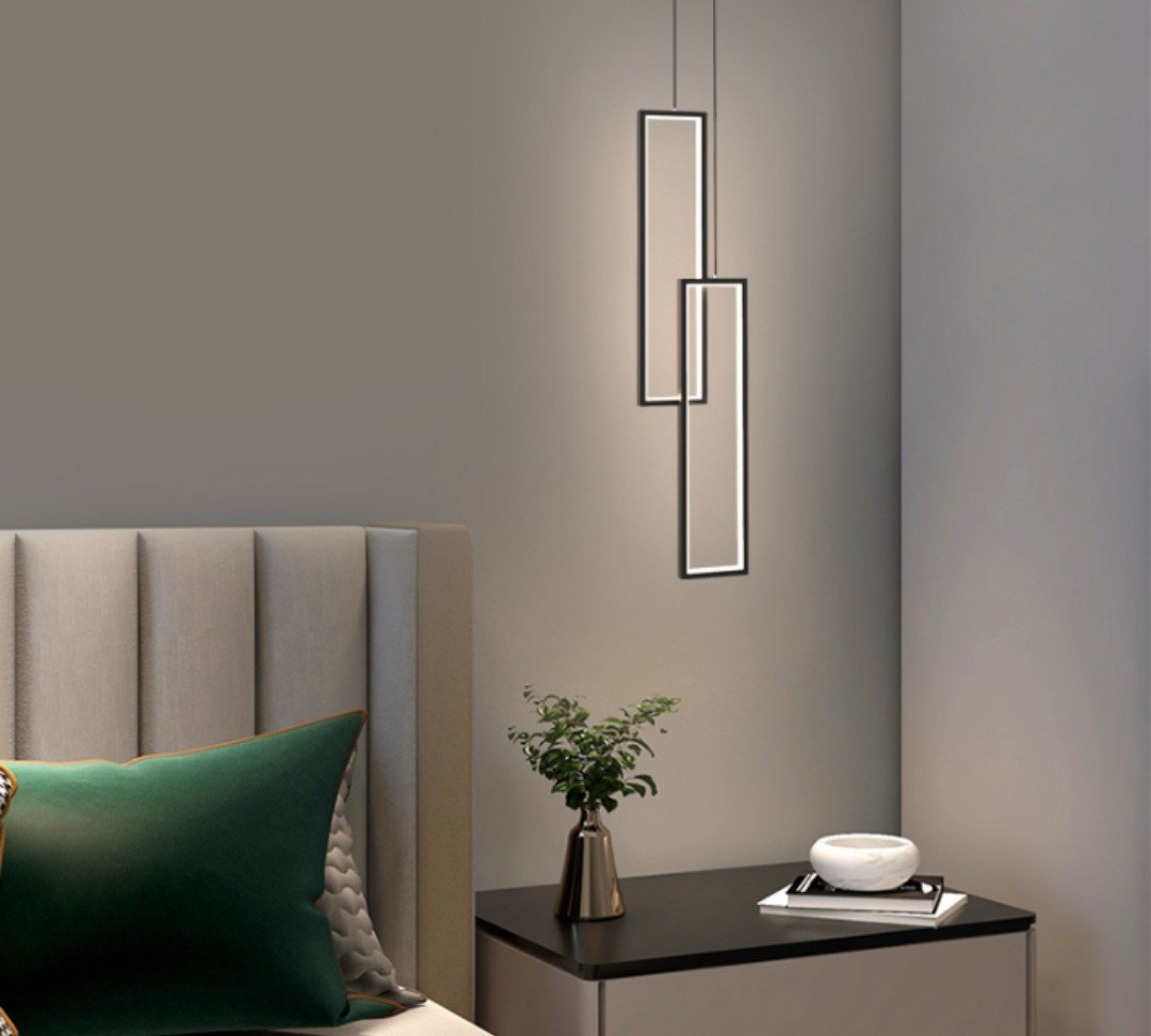 Skeid Contemporary Geometric Frames Pendant Light