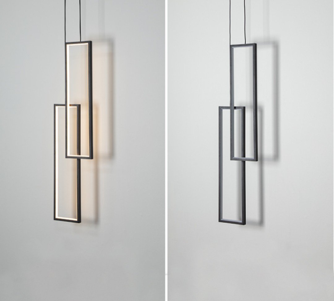 Skeid Contemporary Geometric Frames Pendant Light - Image 11