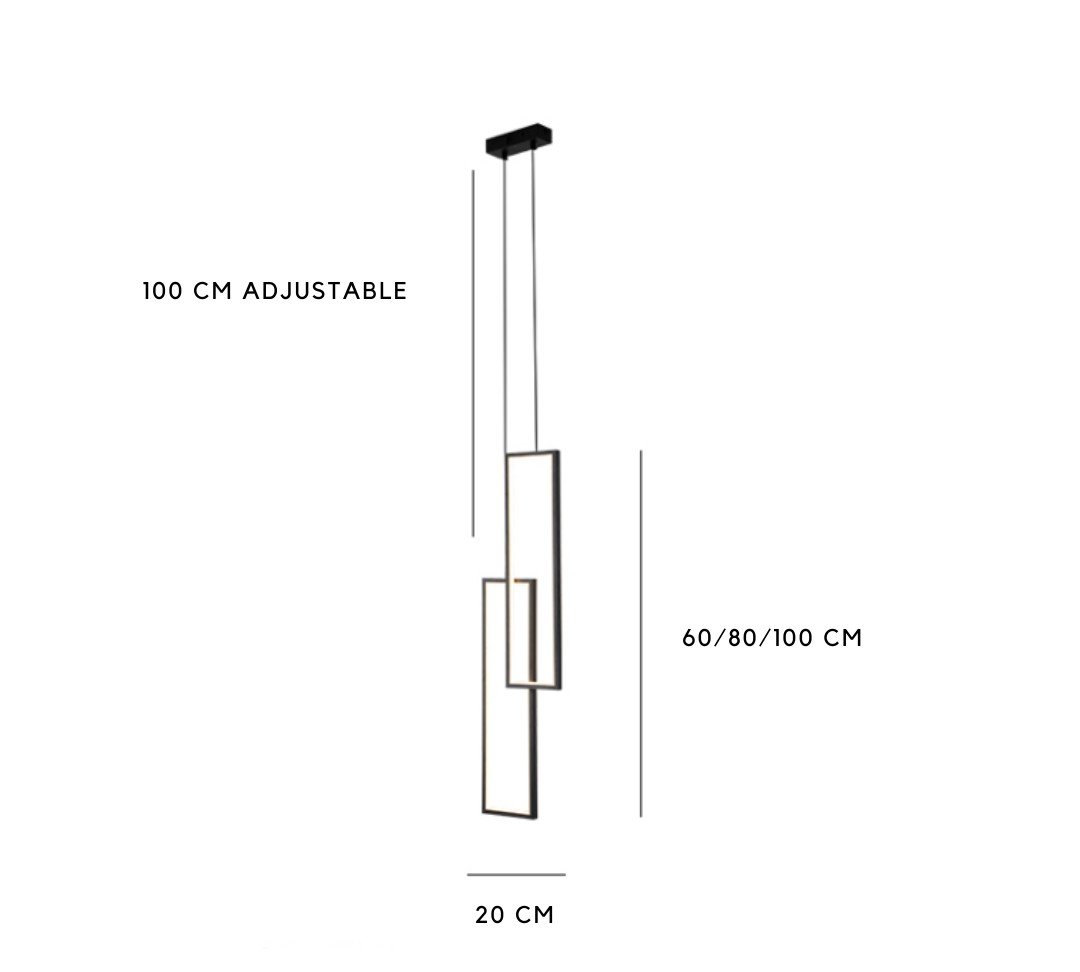 Skeid Contemporary Geometric Frames Pendant Light - Image 2
