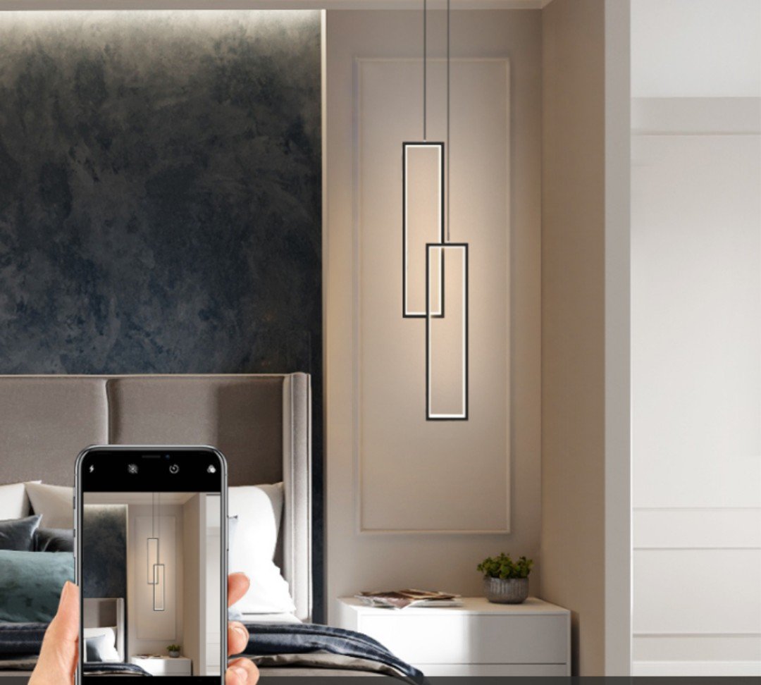 Skeid Contemporary Geometric Frames Pendant Light - Image 4