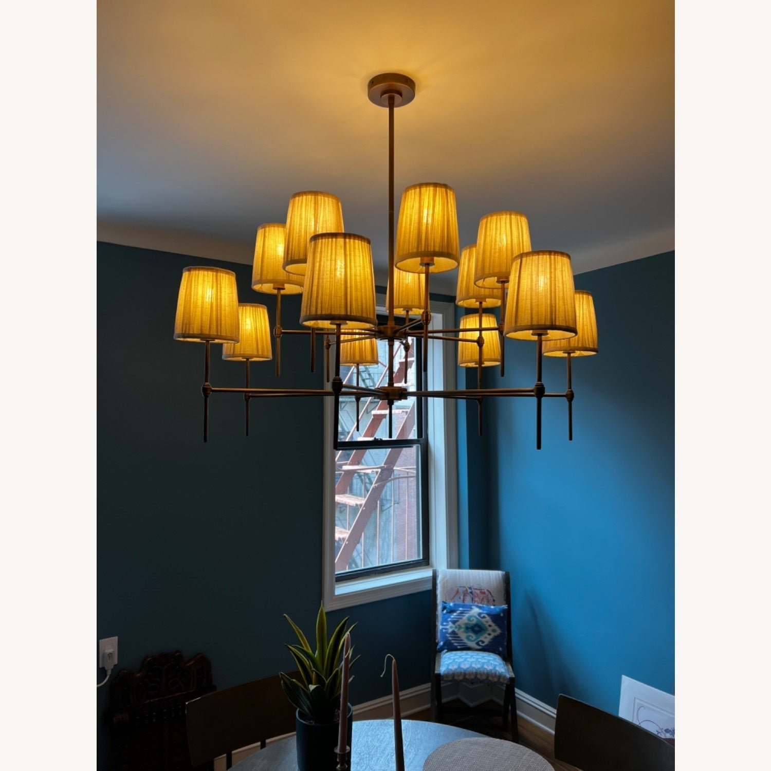 Traditional Pleated Symphony Chandelier Dining Room 2