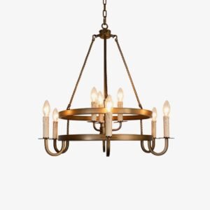 Vintage Candlelight Ring Chandelier Dining Room