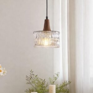 Vintage Crystal Cascade Pendant Light Dining Room