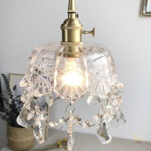 Vintage Crystal Cascade Pendant Living Room