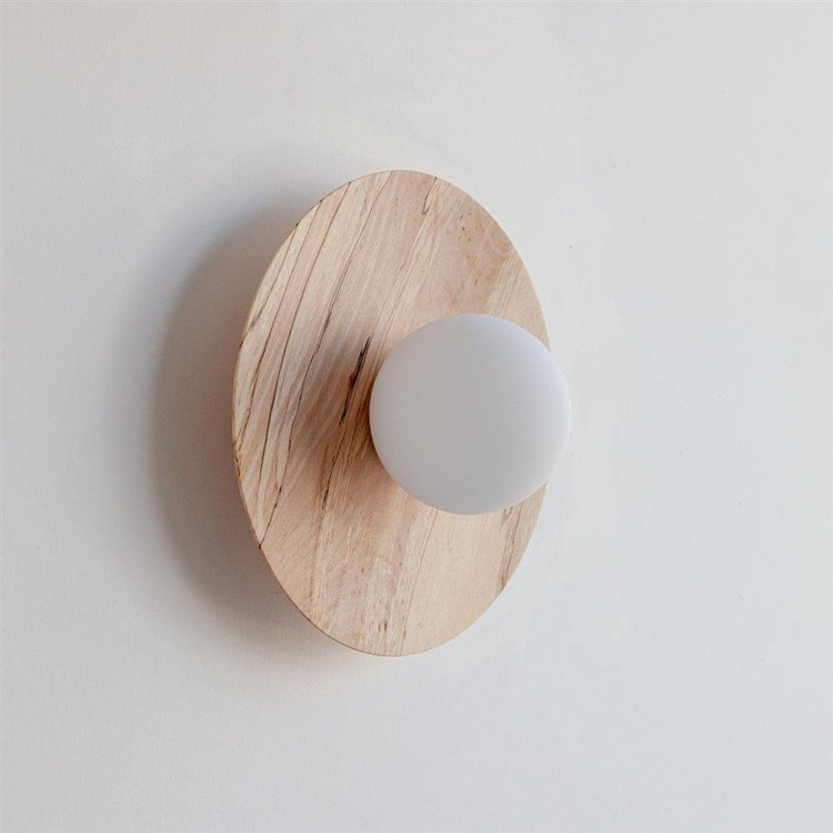 Minimalist Wooden Eclipse Wall Light Kitchen