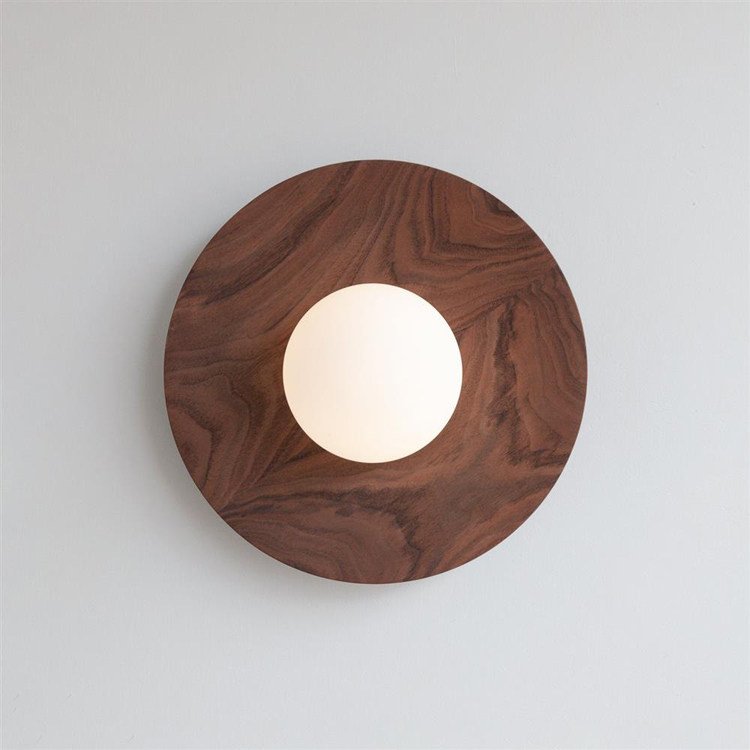 Minimalist Wooden Eclipse Wall Light Kitchen