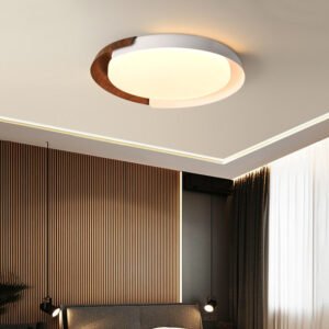 Modern Wooden Eclipse Ceiling Lights Bedroom
