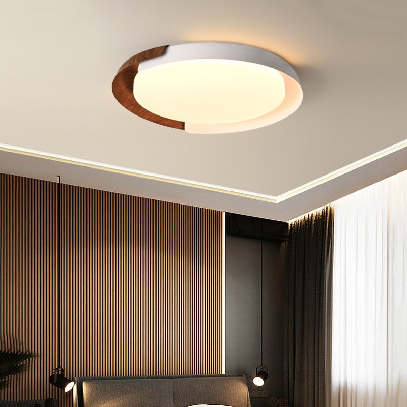 Modern Wooden Eclipse Ceiling Lights Bedroom