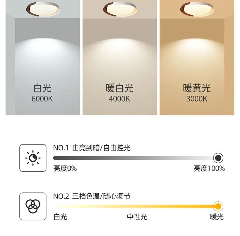 Modern Wooden Eclipse Ceiling Lights Dining Room