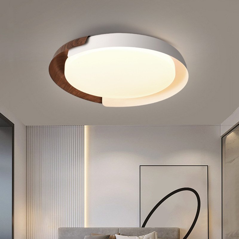 Modern Wooden Eclipse Ceiling Lights Office Workspace